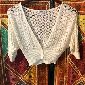 Bebe pointelle sweater cardigan shrug